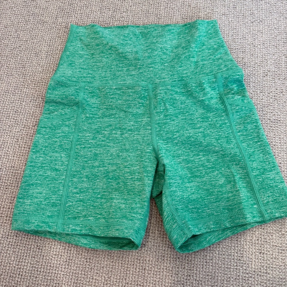 Aerie The Hugger Teal Biker Shorts